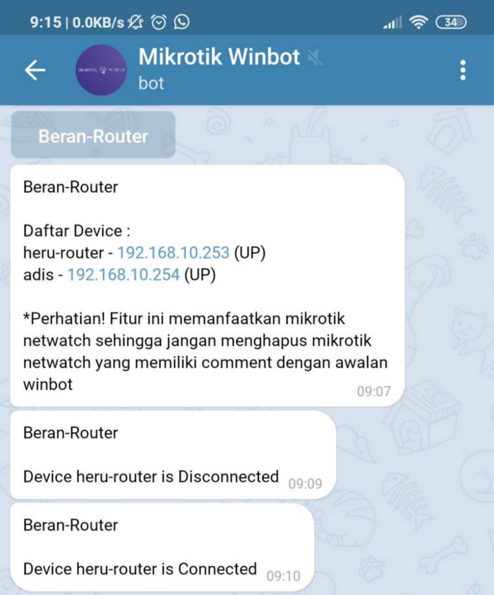 Mikrotik Winbot Telegram